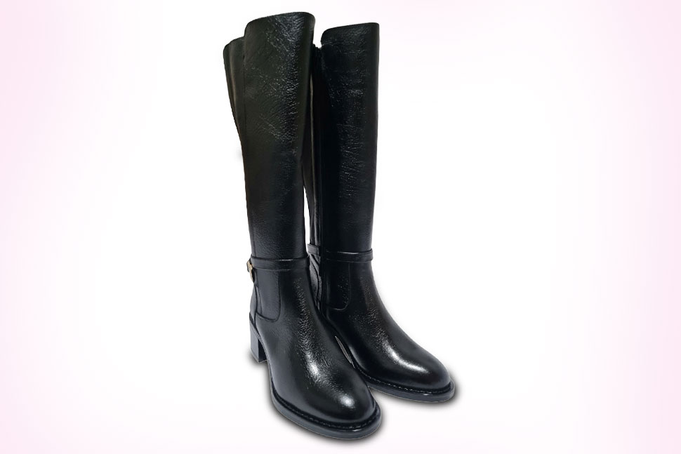 Bota alta Negro